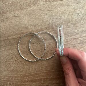 Elegant Silver Hoop Earrings